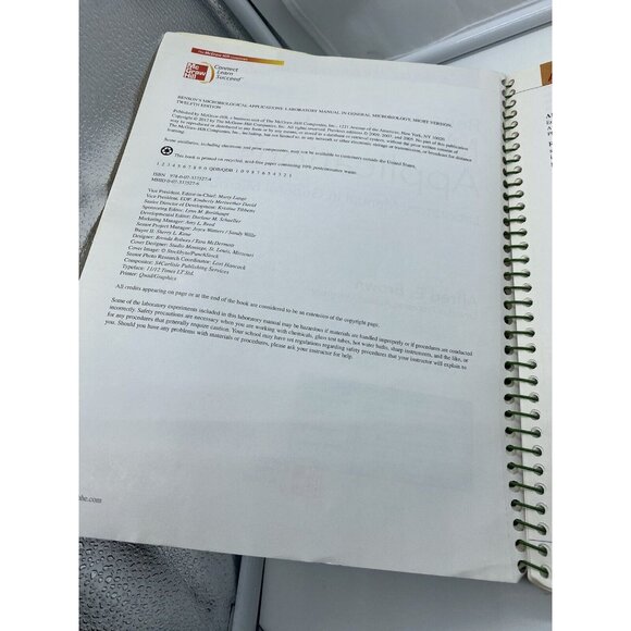 Benson's Microbiological Applications Laboratory Manual Concise by Brown 12th ED - Picture 4 of 13